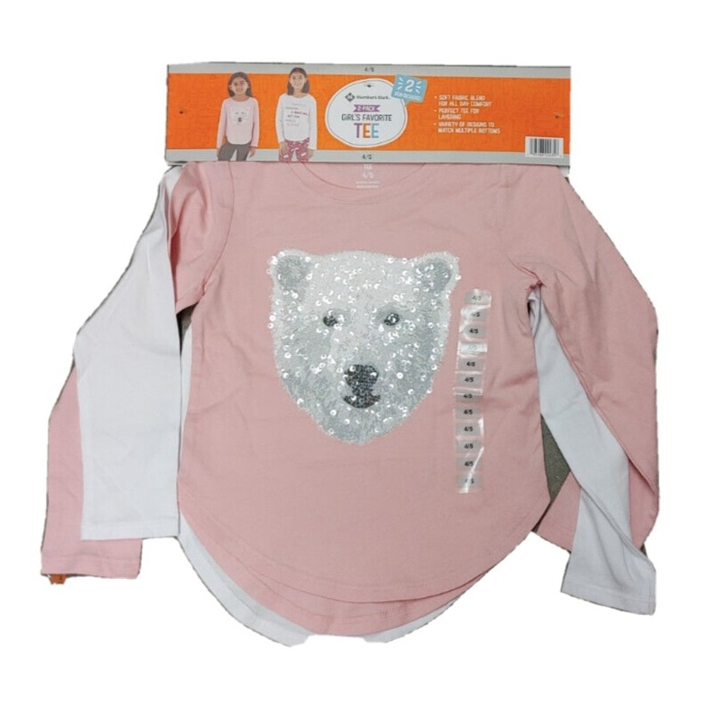 Member's Mark 2-Pack My Favorite Tees Polar Bear/Winter 14/16